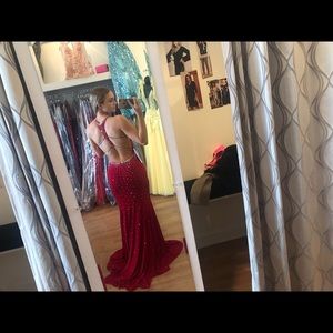 Red jovani prom dress